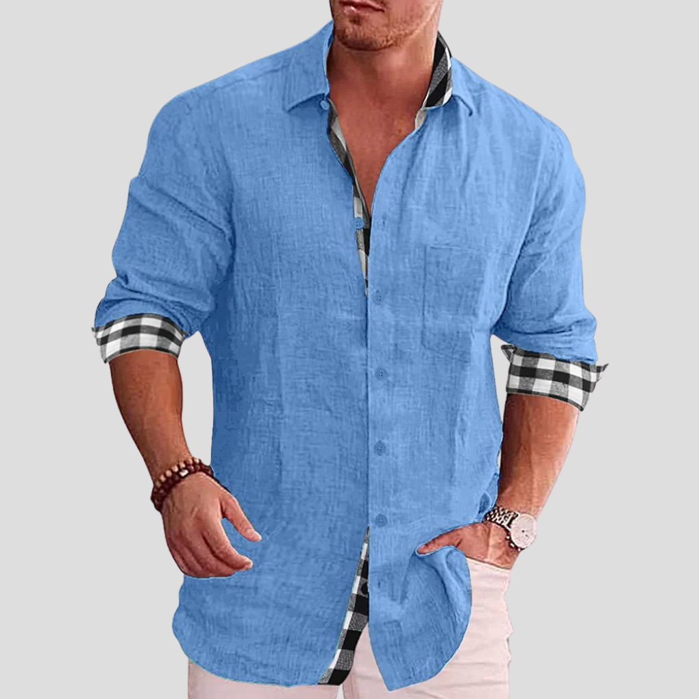 Langarmhemd Mit Knopfleiste - Linus