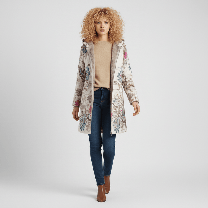 Lange Taillierte Kapuzenjacke - Philine