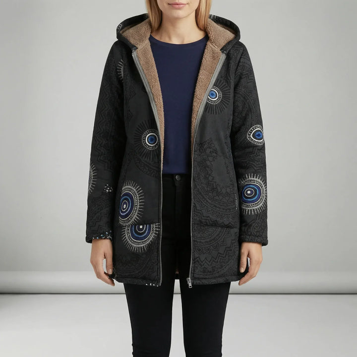 Lange Taillierte Kapuzenjacke - Philine