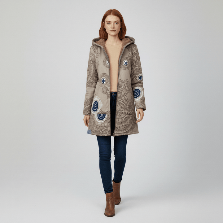 Lange Taillierte Kapuzenjacke - Philine