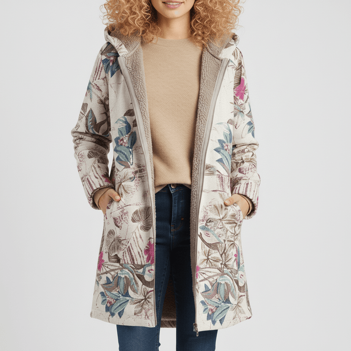 Lange Taillierte Kapuzenjacke - Philine