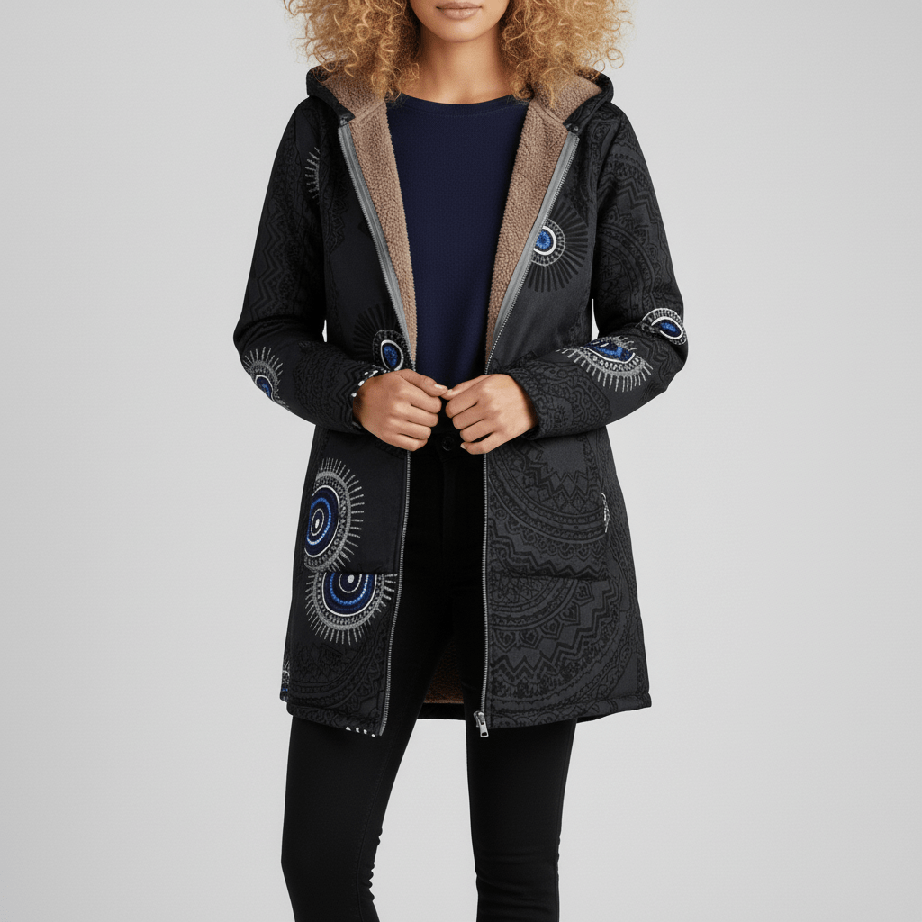 Lange Taillierte Kapuzenjacke - Philine