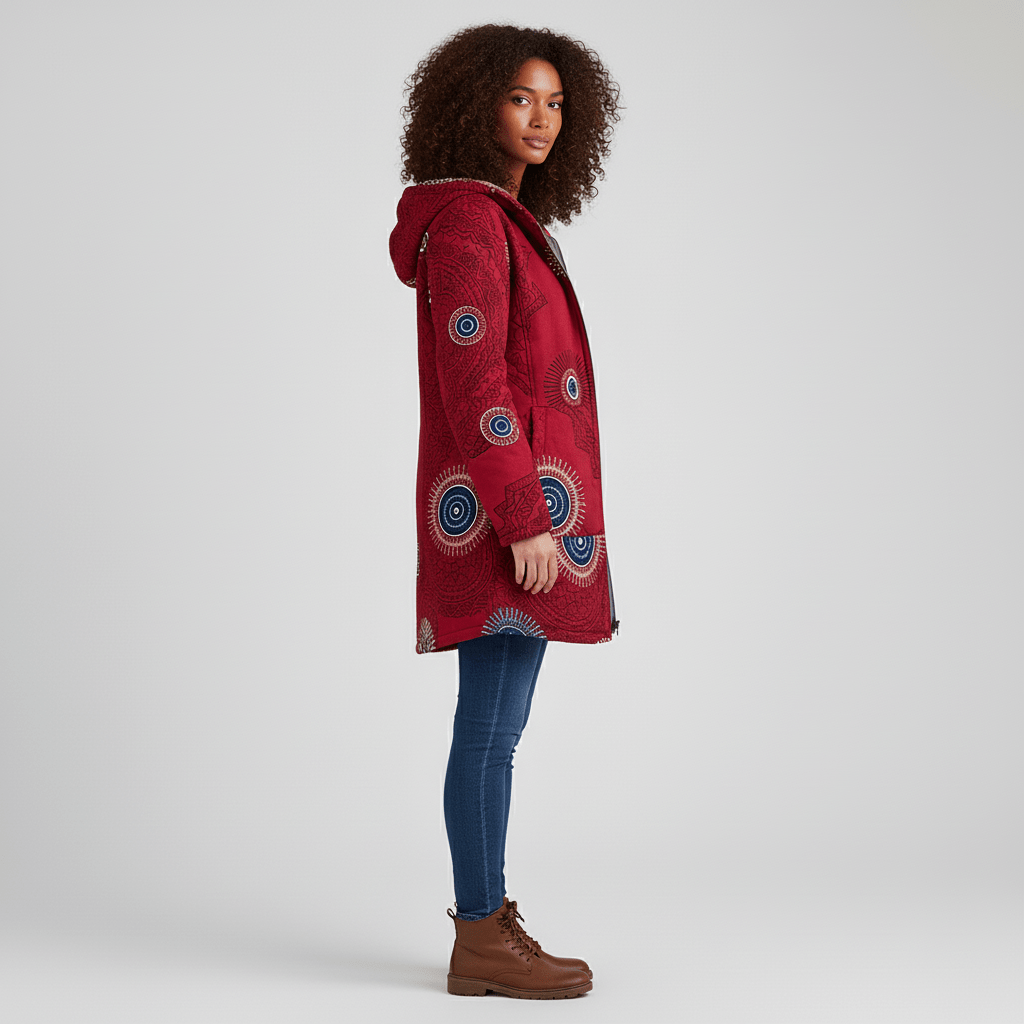 Lange Taillierte Kapuzenjacke - Philine