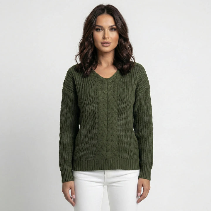Lockergeschnittener Langarm-Pullover - Carla