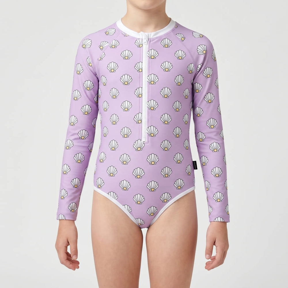 Long-Sleeved Children's Swimsuit - Pebblekin