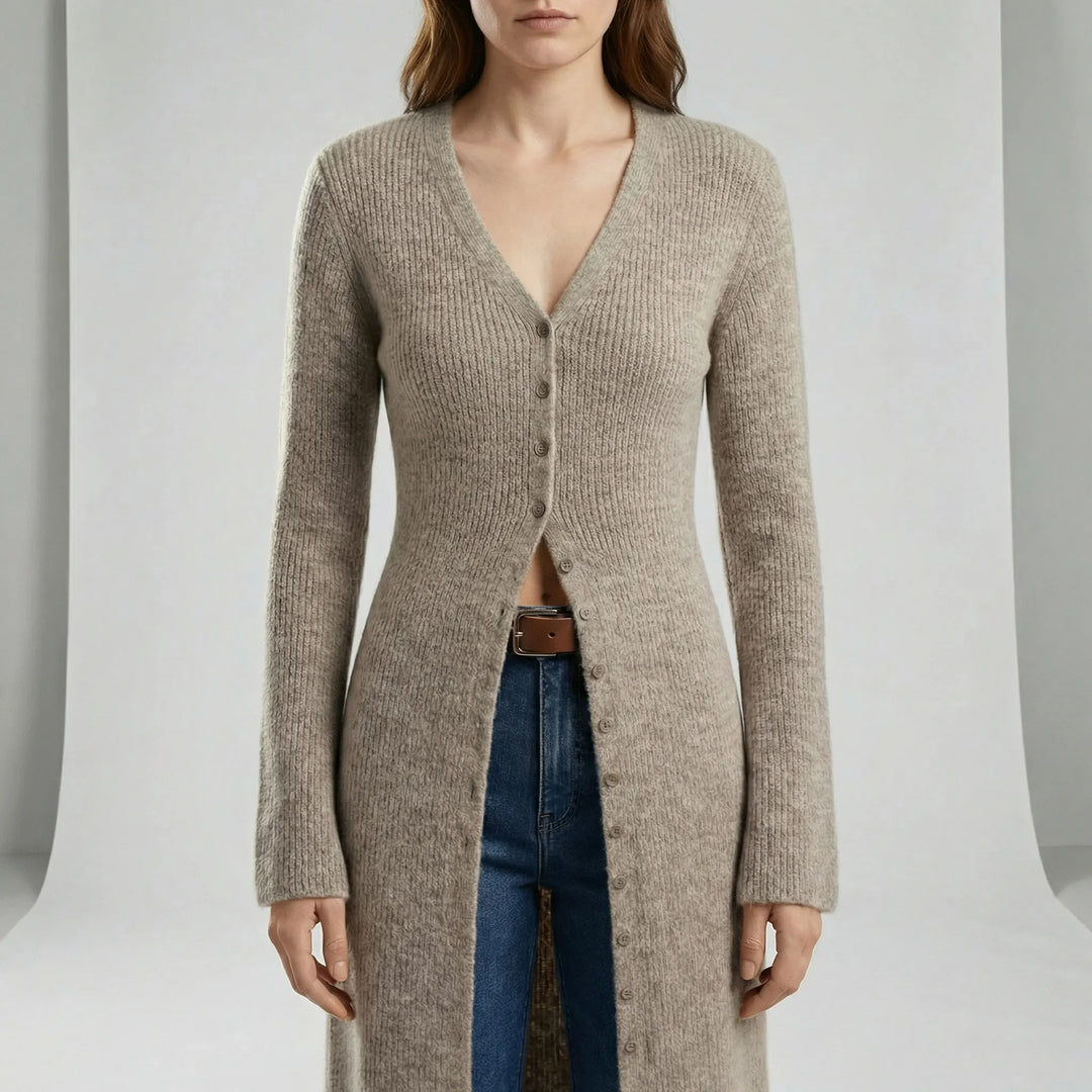 Longline-Cardigan Mit Knopfleiste - Lisann