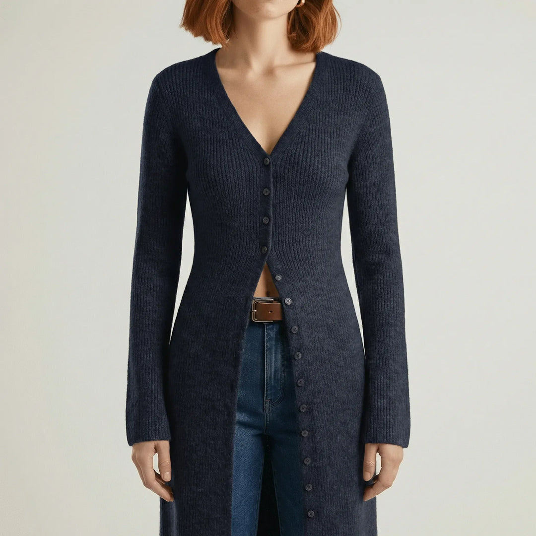 Longline-Cardigan Mit Knopfleiste - Lisann