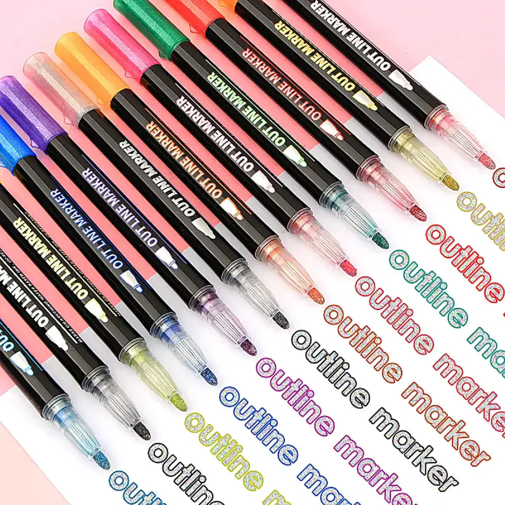 Metallic Outline Art Pens - Chromara