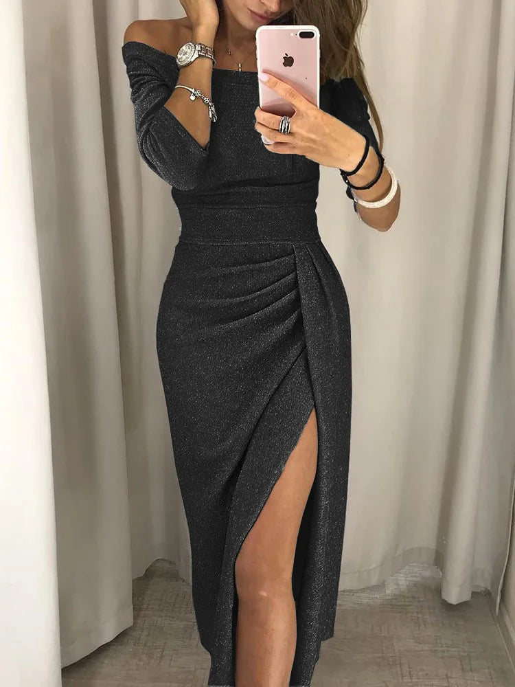 Vestido trendy off-shoulder - Livia