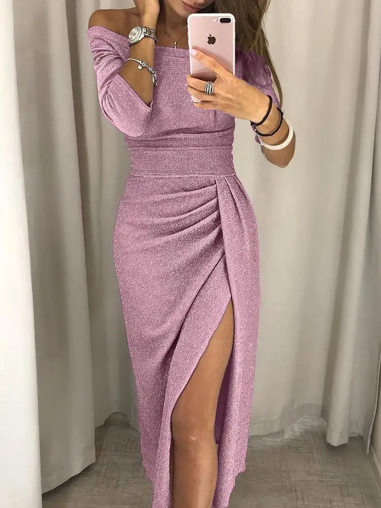 Vestido trendy off-shoulder - Livia