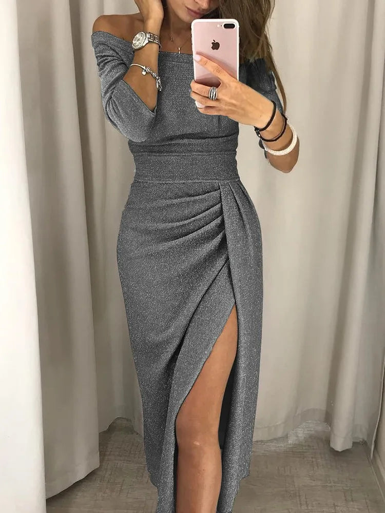 Vestido trendy off-shoulder - Livia