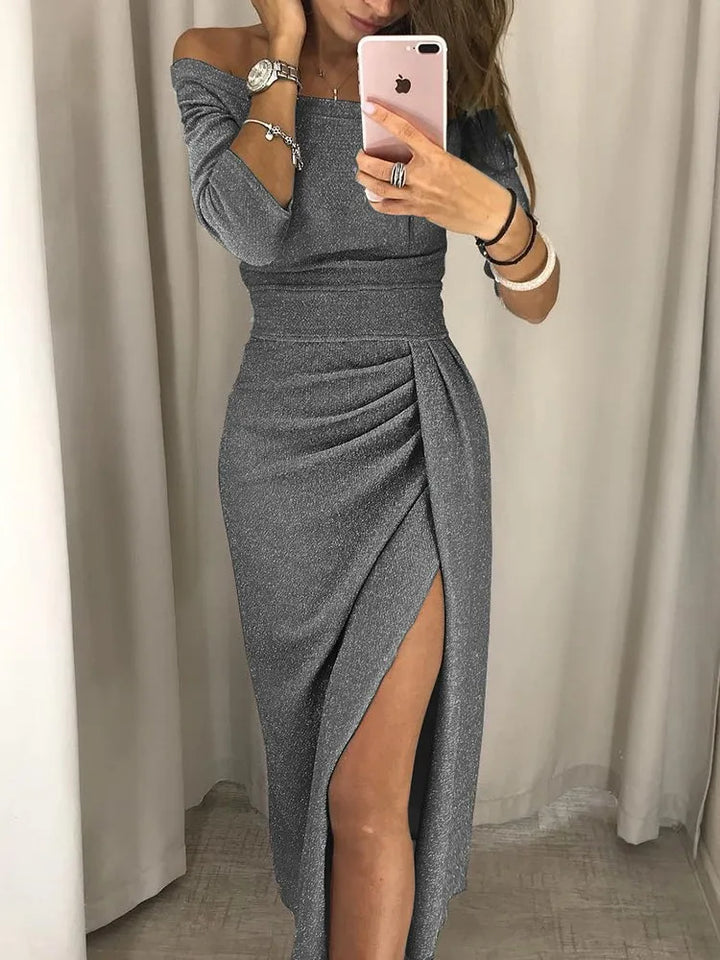 Vestido trendy off-shoulder - Livia