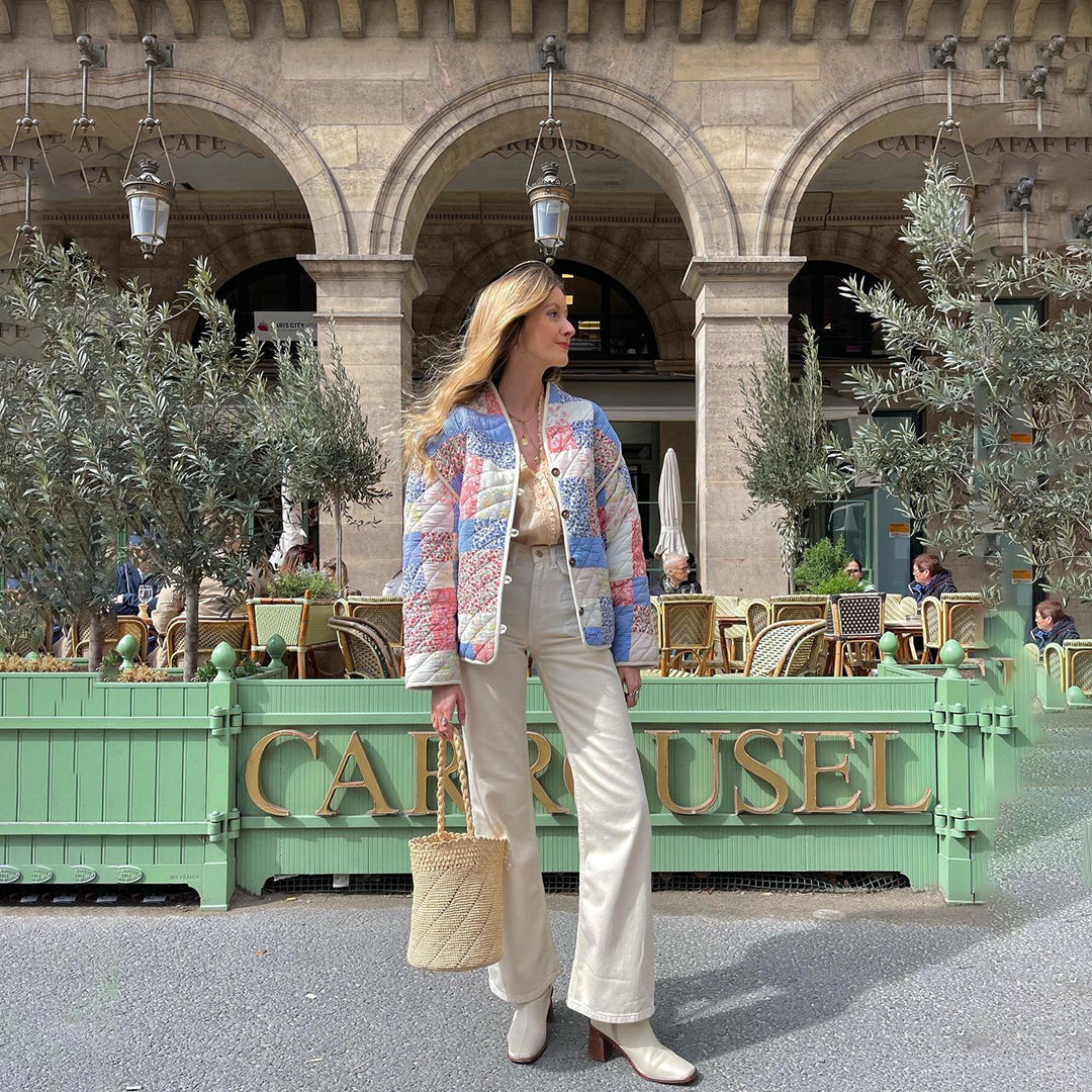 Blazer feminino estiloso com estampa - Eva