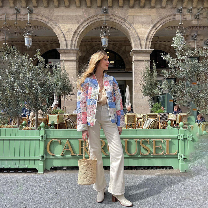 Blazer feminino estiloso com estampa - Eva
