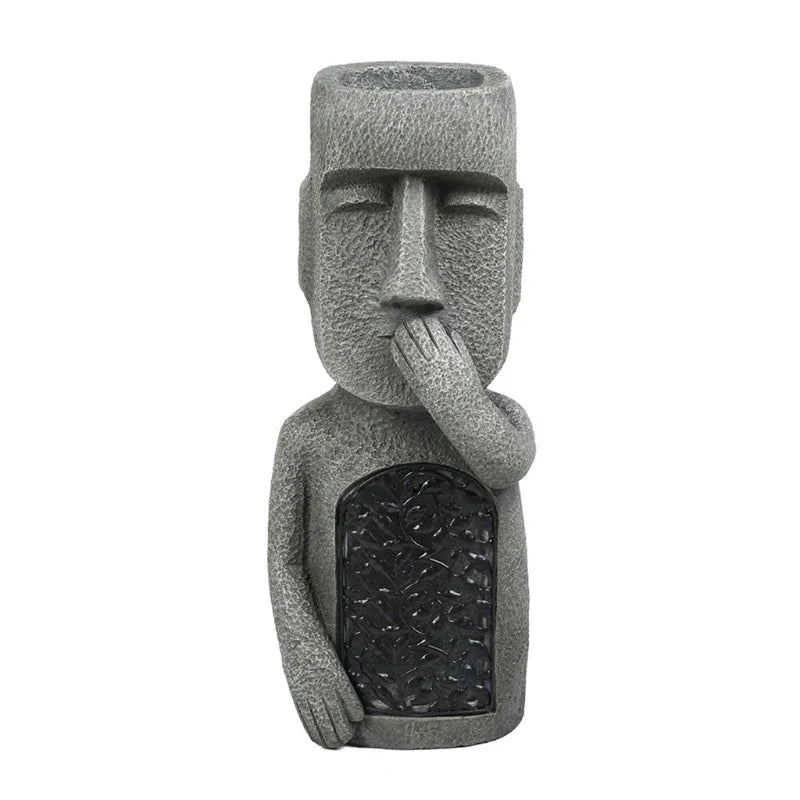 Ilha da Páscoa Vaso Estátua com Luz LED - MoaiGlow