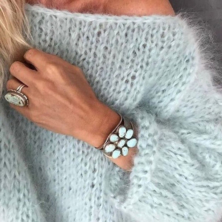 Oversized Crocheted Ladies Sweater – Freja