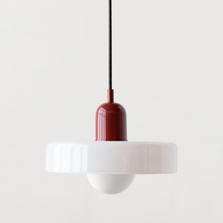 Luminária suspensa colorida no estilo Bauhaus - StiloGlas