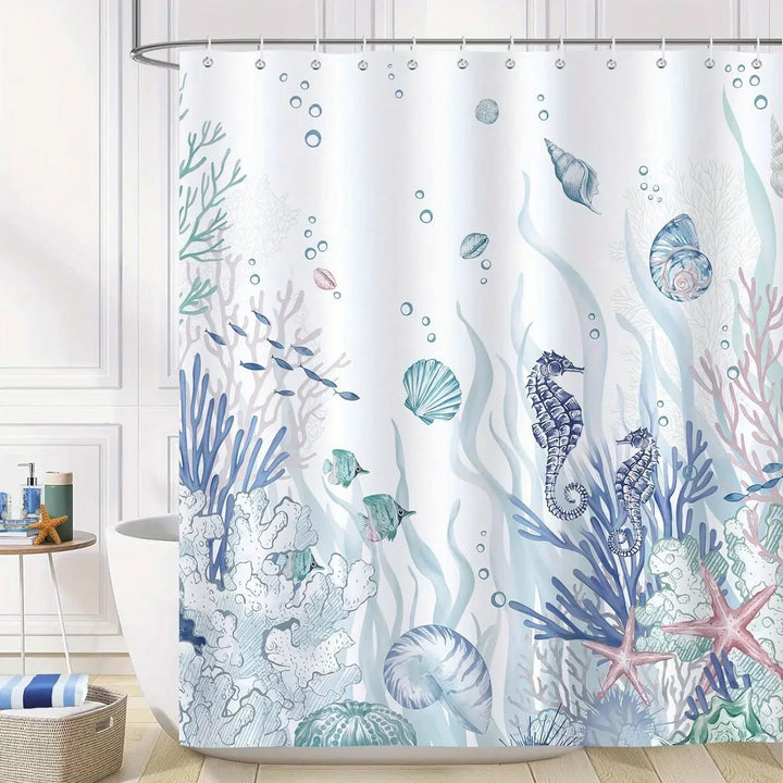 Ozeanmotiv Duschvorhang Polyester - OceanMuse