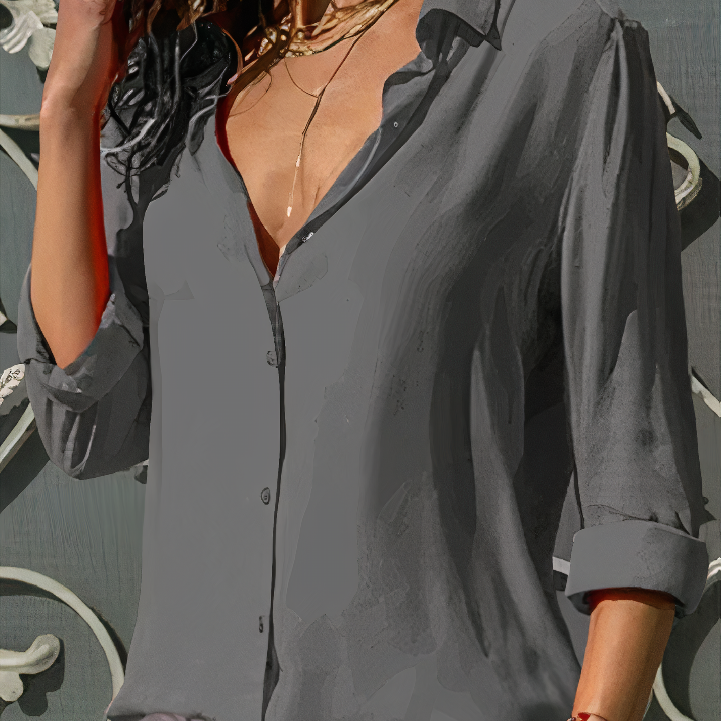 Blusa de chiffon elegante - Lara