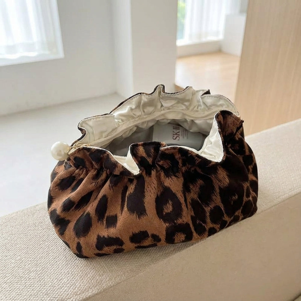Ruffle Top Cosmetische Pouch - Pearlynn