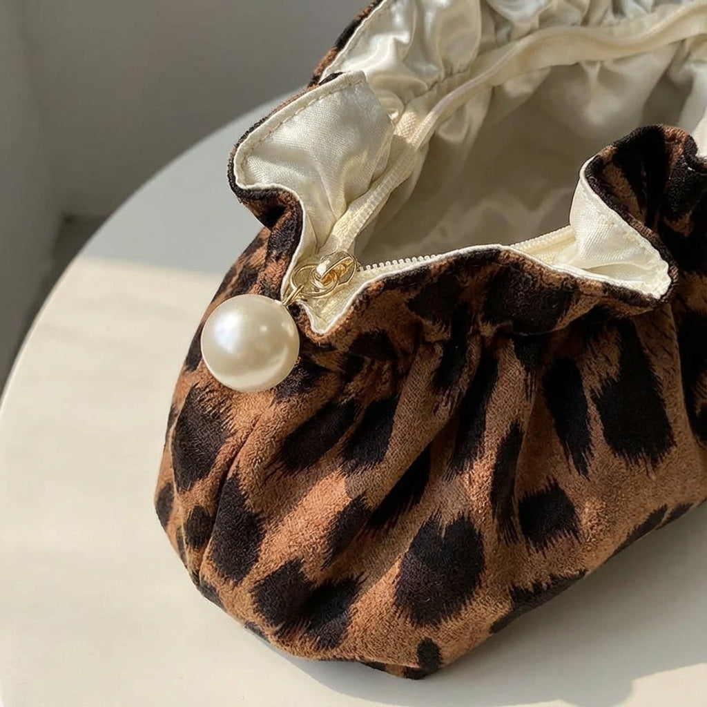 Ruffle Top Cosmetische Pouch - Pearlynn