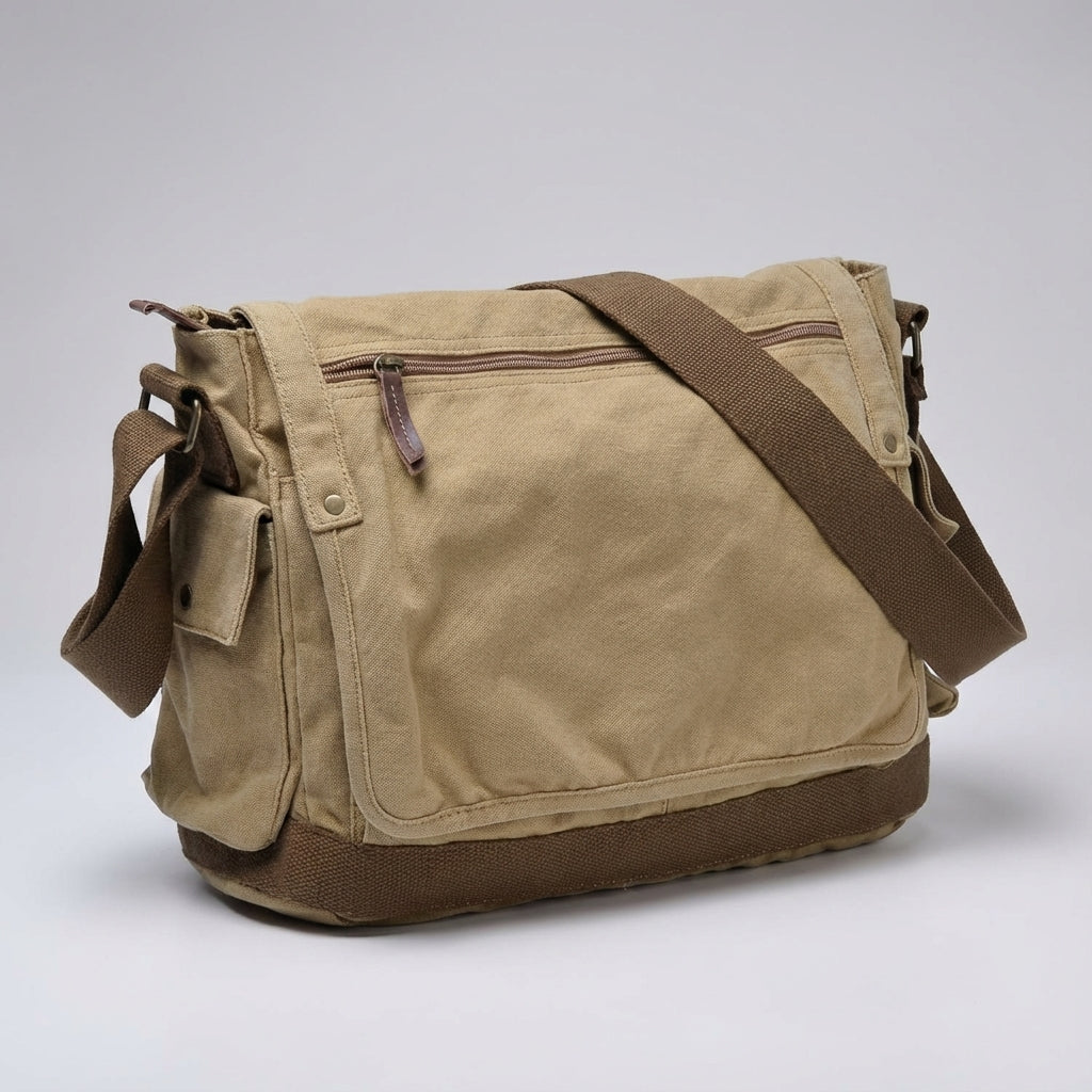 Ruime Vintage Messenger Tas - CarryForge