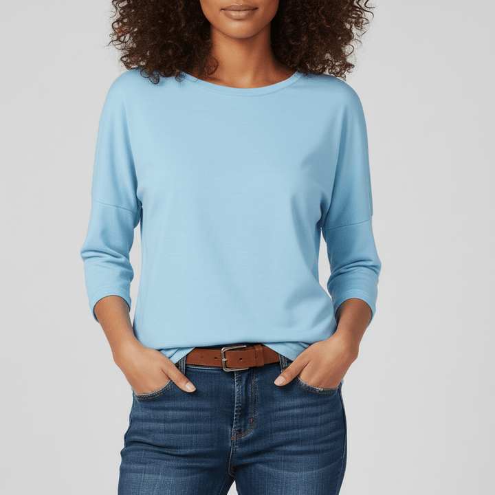 Rundhals-Shirt Mit Dreiviertelärmeln - Lucienne