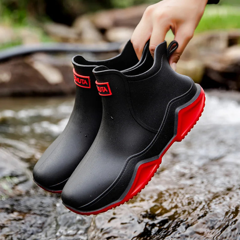 Ladies' mid-height waterproof rain boots with anti-slip sole – Nivara