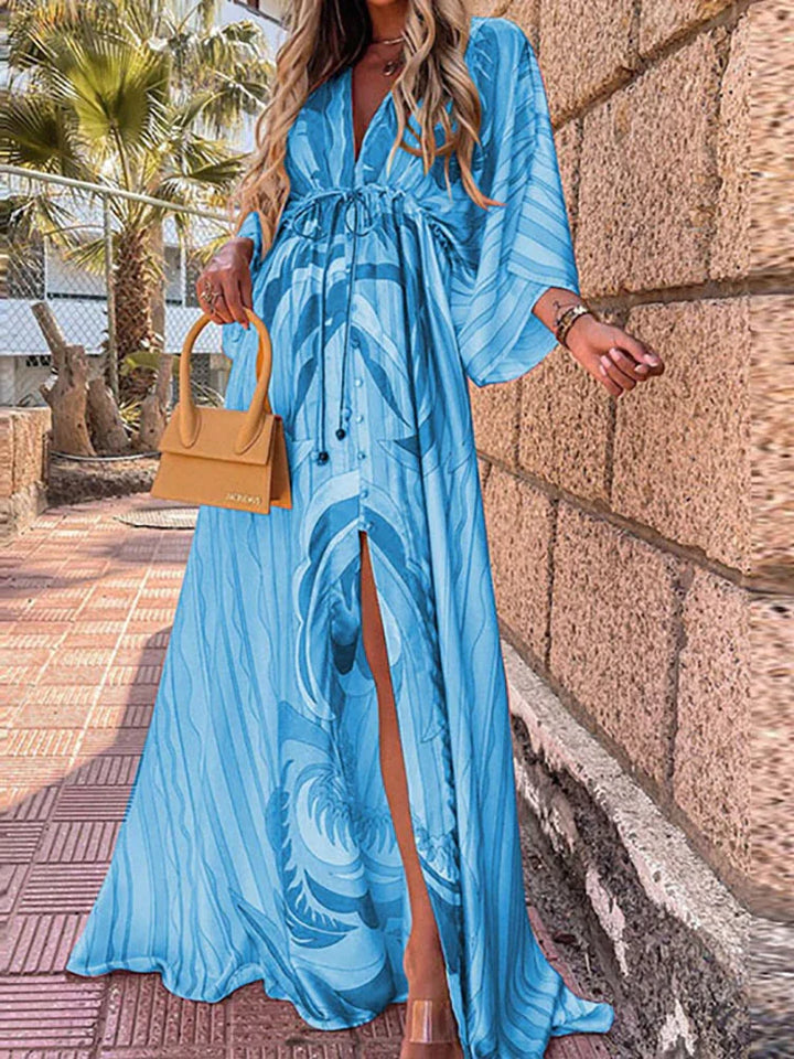Vestido de praia elegante com estampa - Zamara