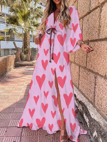 Vestido de praia elegante com estampa - Zamara