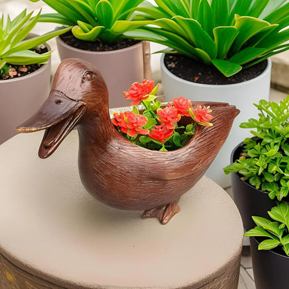 Estátua de pato vaso de flores - QuackyPlanter
