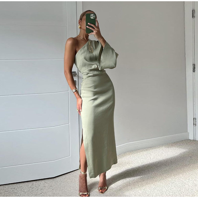 Vestido plissado casual moderno - Samantha