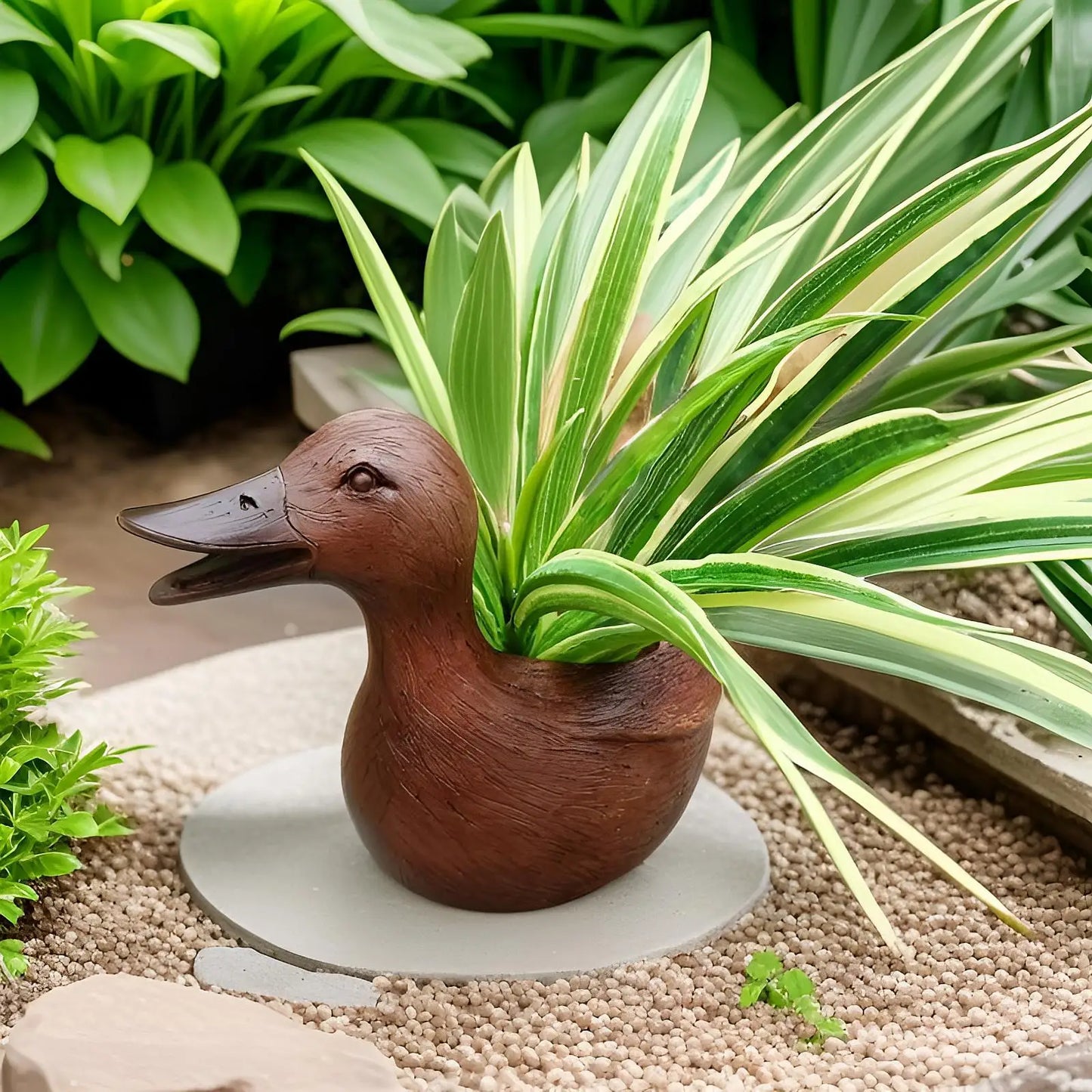 Estátua de pato vaso de flores - QuackyPlanter