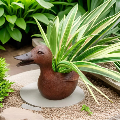 Estátua de pato vaso de flores - QuackyPlanter