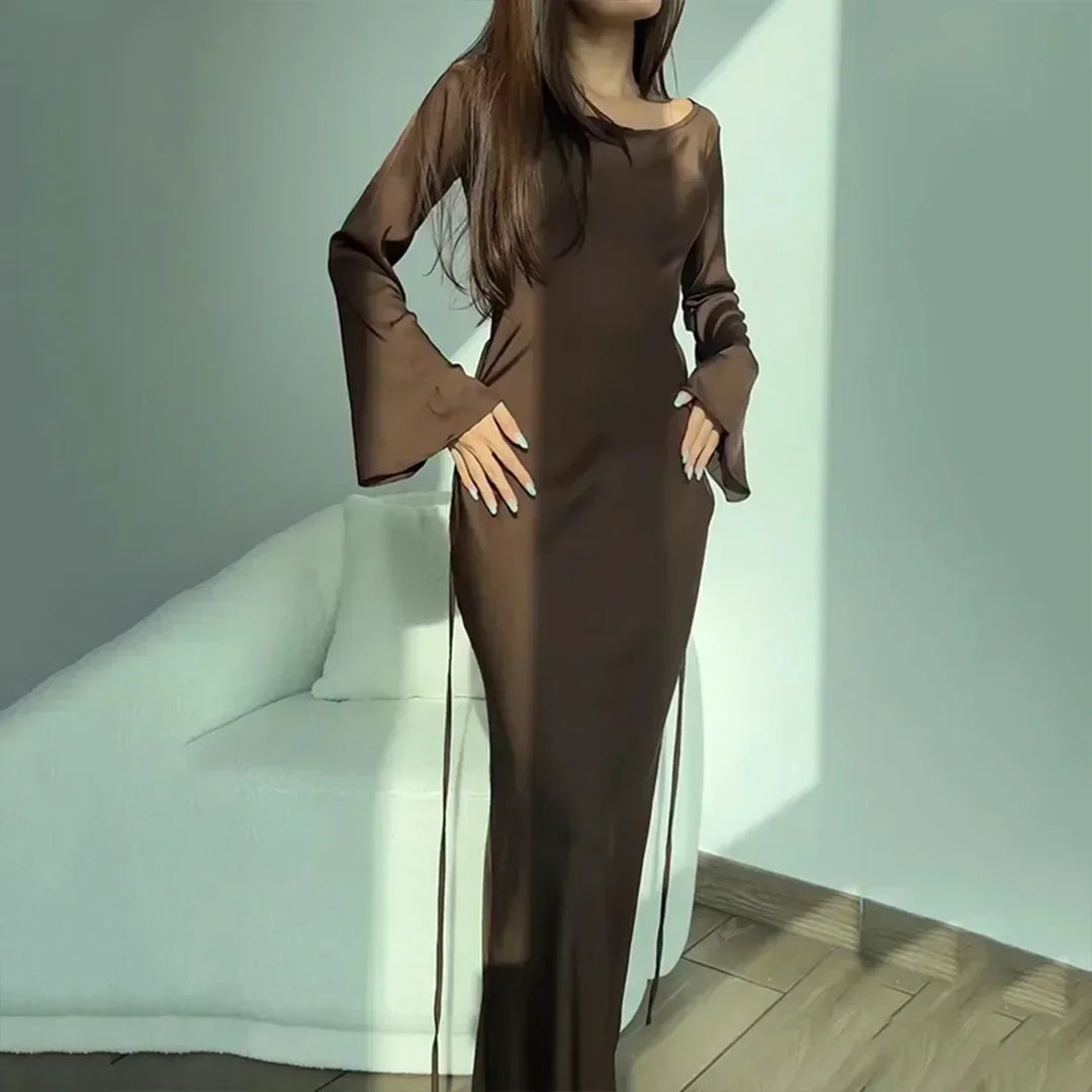 Vestido Estiloso com Mangas Longas - Sophia