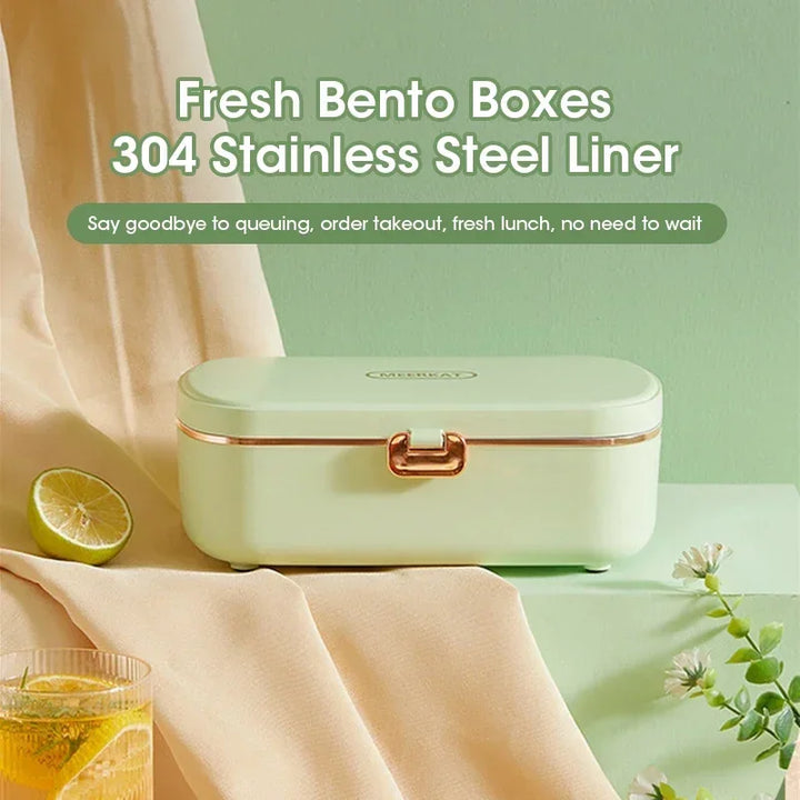 900ml Portable Electric Lunch Box Food Warmer with Steaming Function – HeatMate