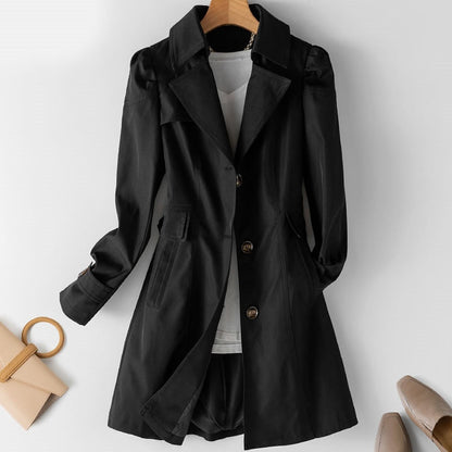 Trench coat feminino de tamanho médio elegante - Victoria