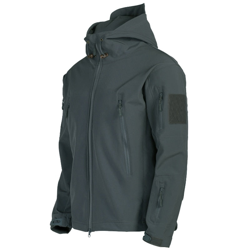 Jaqueta Softshell Masculina Tática à Prova D'Água e à Prova de Vento com Capuz - Kai