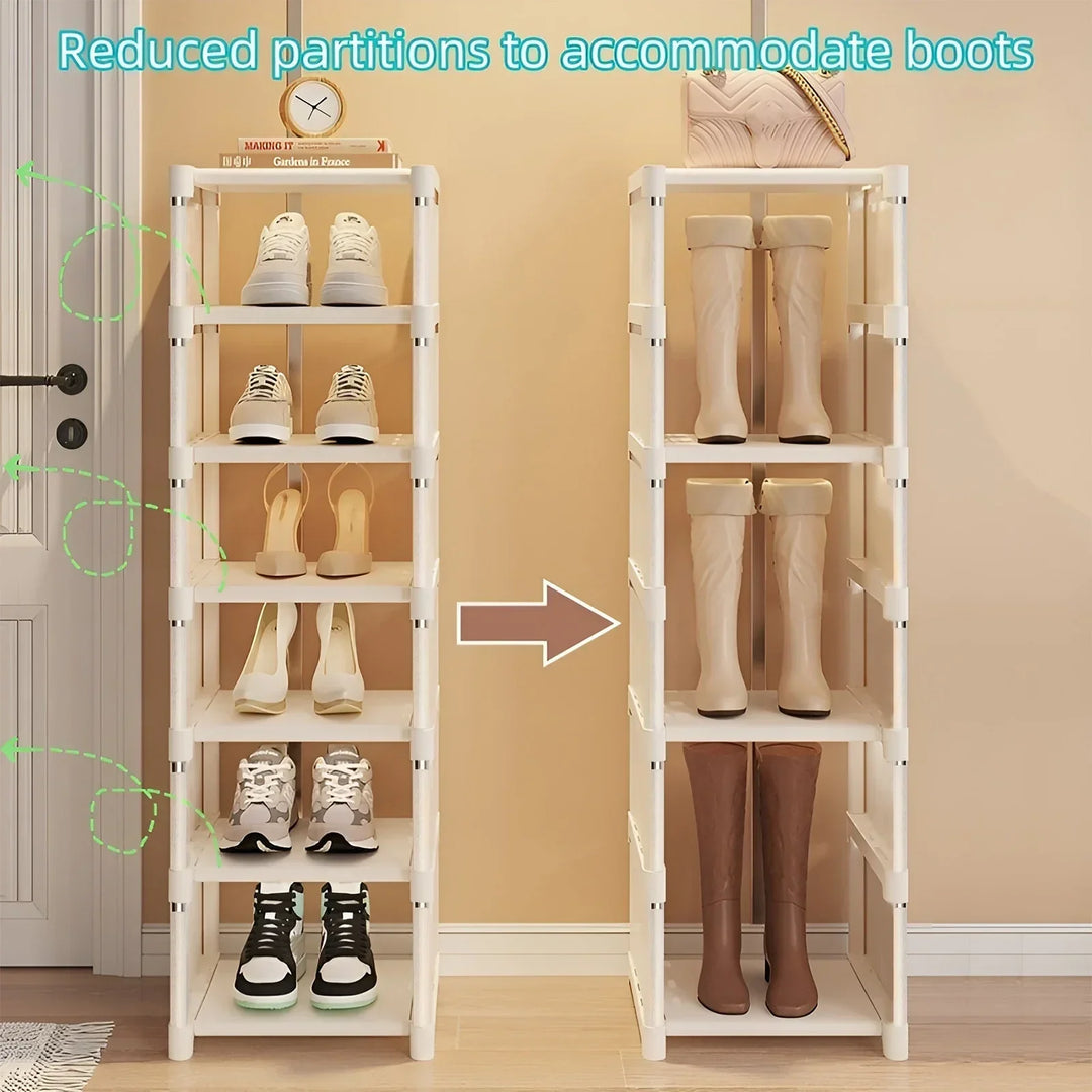 Space-Saving Metal Frame Shoe Rack with 6/8 Layers – Liora