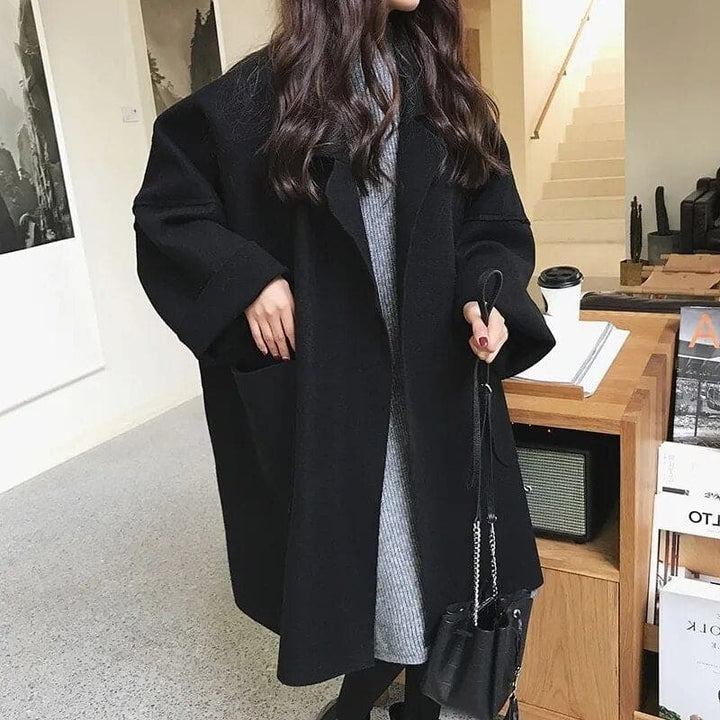Trench coat de lã oversized - Aura
