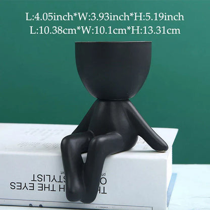 Vaso de suculentas de cerâmica feito à mão com orifício de drenagem - TerraCotta