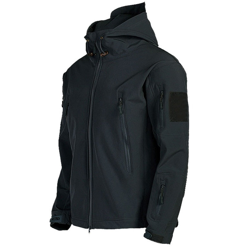 Jaqueta Softshell Masculina Tática à Prova D'Água e à Prova de Vento com Capuz - Kai