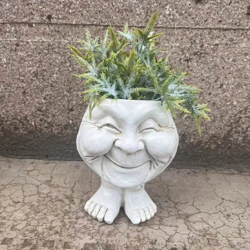 Vaso de planta suculenta de rosto engraçado - GigglePot
