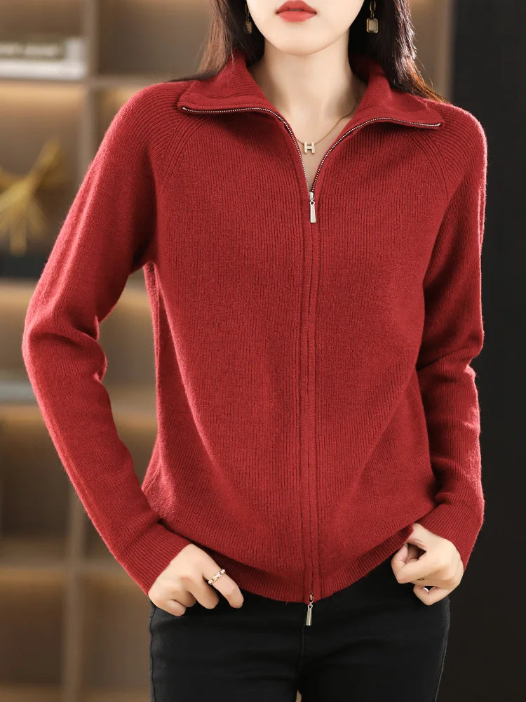 Ladies' Jacket with Double Zip – Celeste