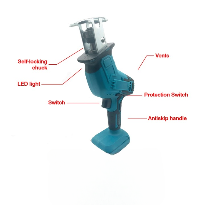 Cordless Electric Reciprocating Saw for Wood & Metal Cutting – PowerCut