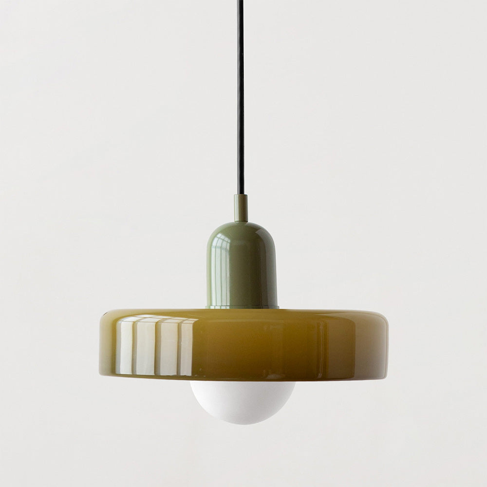 Luminária suspensa colorida no estilo Bauhaus - StiloGlas