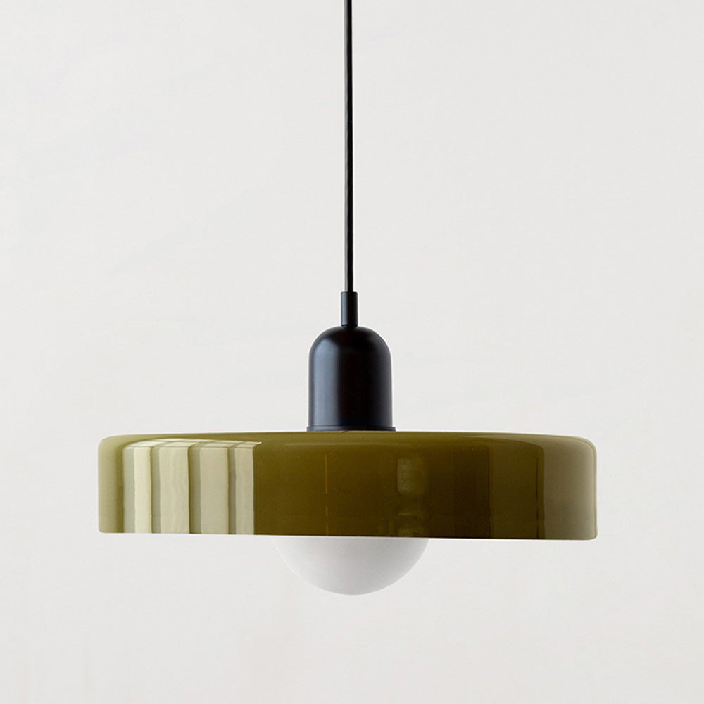 Luminária suspensa colorida no estilo Bauhaus - StiloGlas