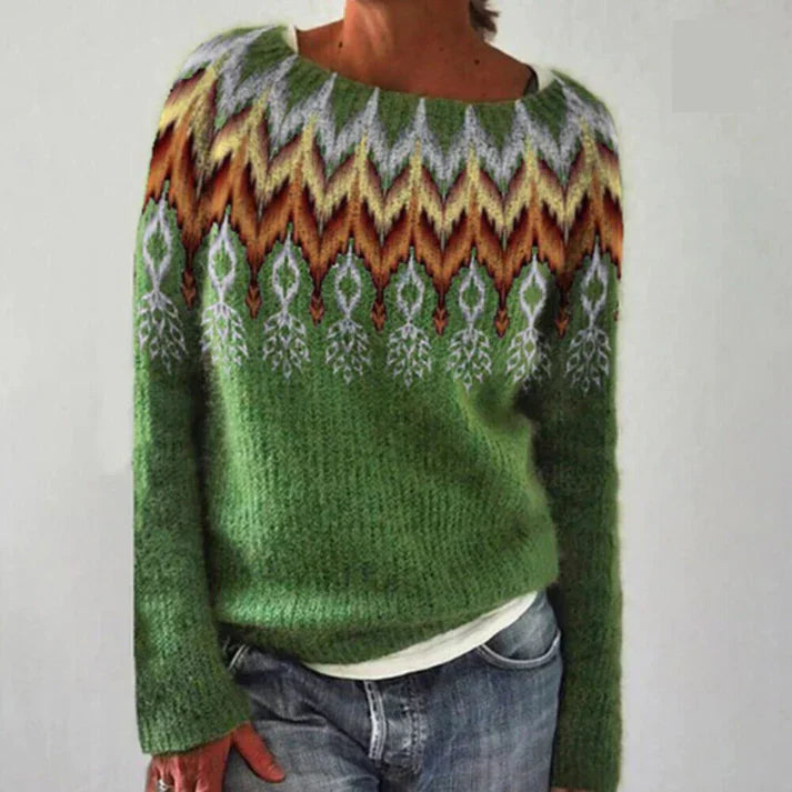 Elegant women's knitted sweater – Autumn Magic Maelis