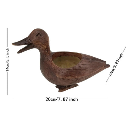 Estátua de pato vaso de flores - QuackyPlanter
