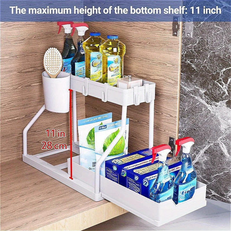 Multilayer Pull-Out Seasoning & Storage Rack – Liora